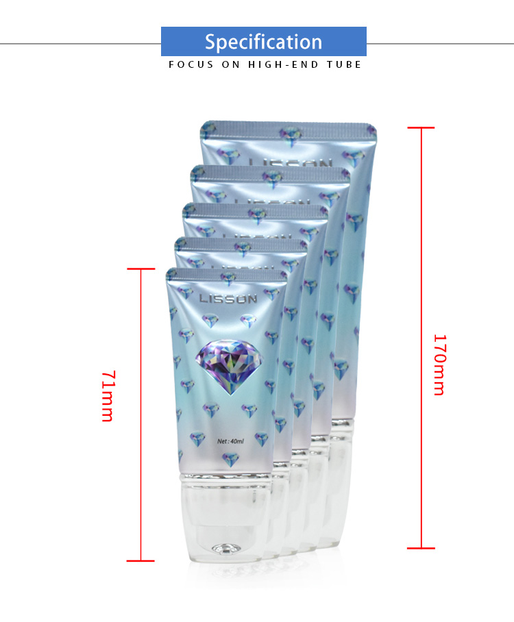 Cosmetic oval tube with pump