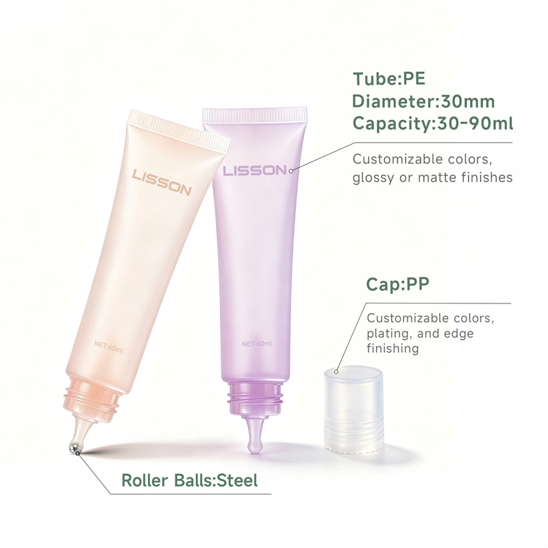  nozzle applicator PE cosmetic tube