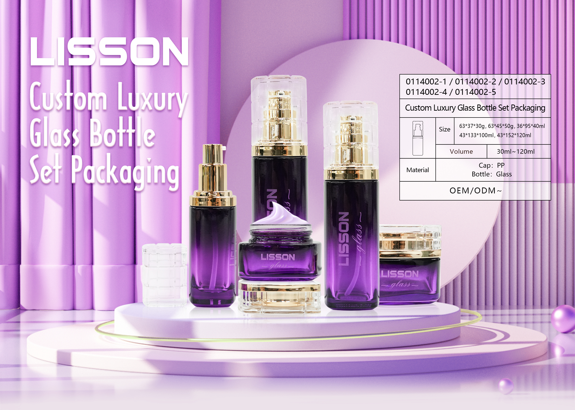 Luxury Cosmetic Glass Set