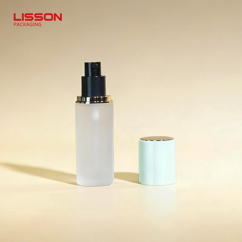 25ml Mint Green Cap Glass Serum Bottle