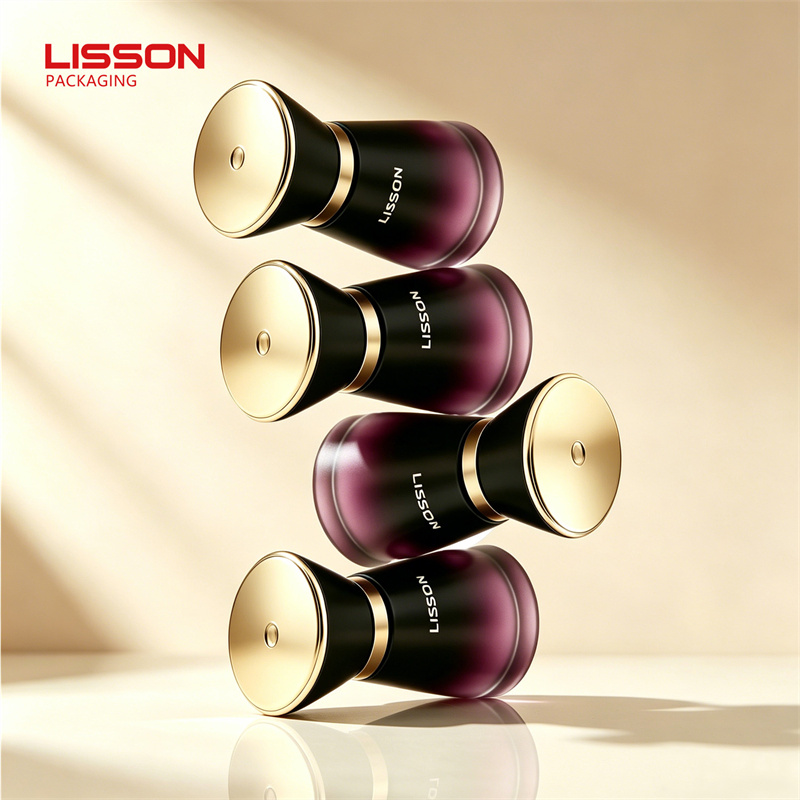  Gradient glass lotion pump bottle