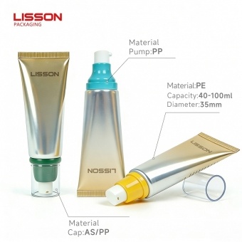 Tuýp đựng mỹ phẩm dạng bóp có vòi bơm phồng