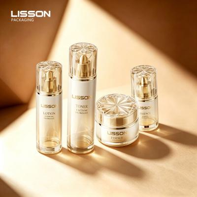 Elegant acrylic skincare packaging set