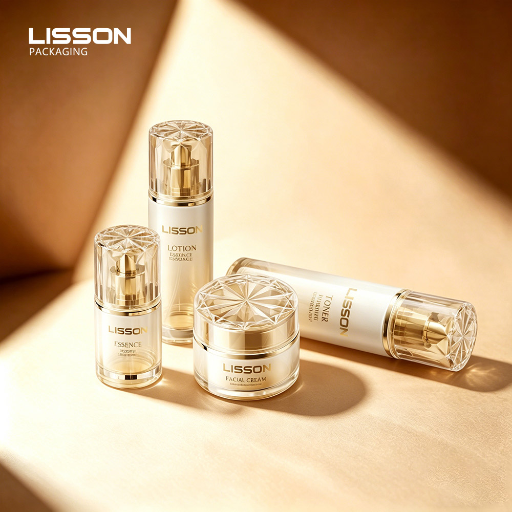 Elegant acrylic skincare packaging set